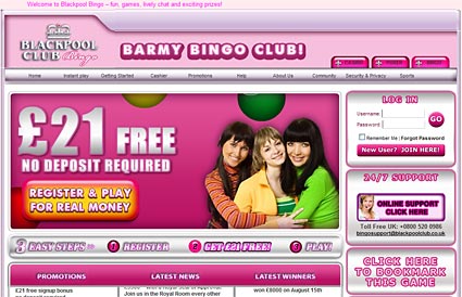 Bingo Black Pool Club Online